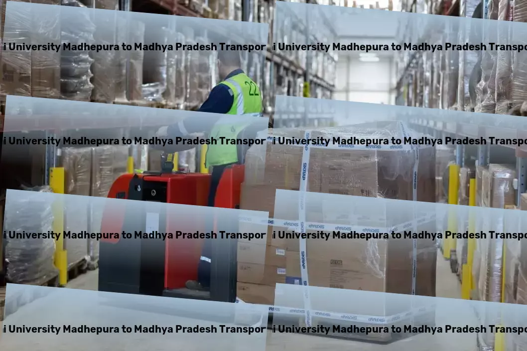 Abhilashi University Madhepura to Madhya Pradesh Transport Long-haul cargo logistics